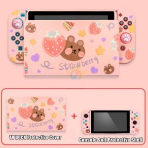 Carcasa + Protector Frontal kawaii para Nintendo Switch
